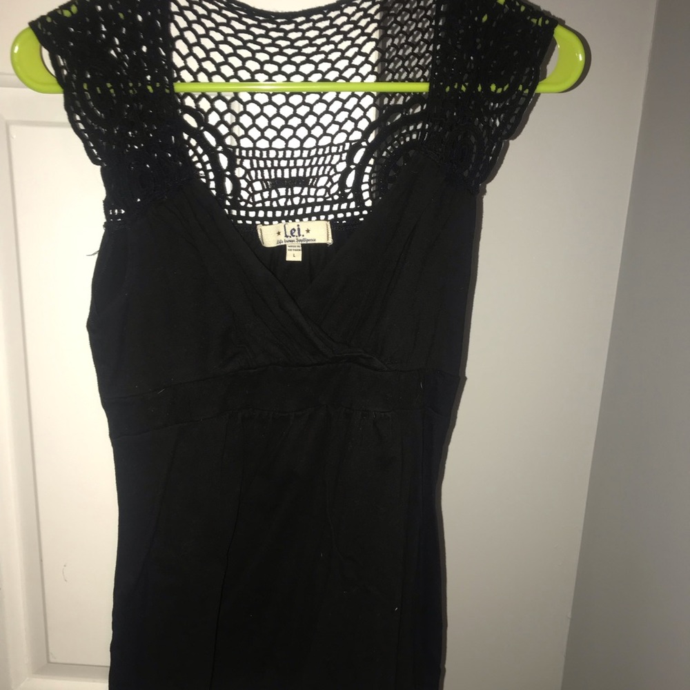 Black tank with lace back